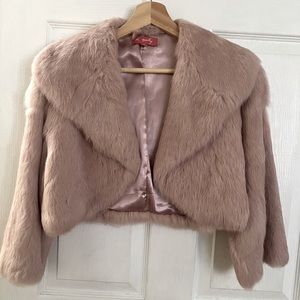 Beautiful real rabbit fur jacket pink